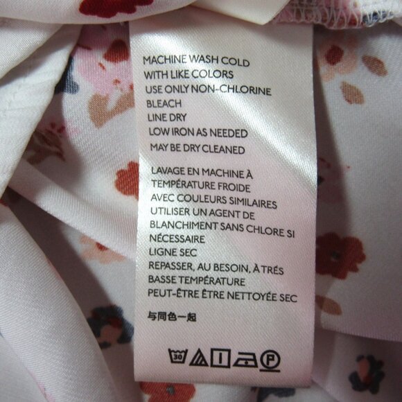 Free People Run Free Tunic Blouse Top Ivory Womens Size L Floral Boho Festival - Picture 11 of 14